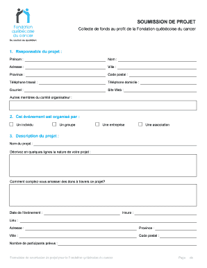 Votre projet de collecte de fonds - Fondation qu b coise du cancer