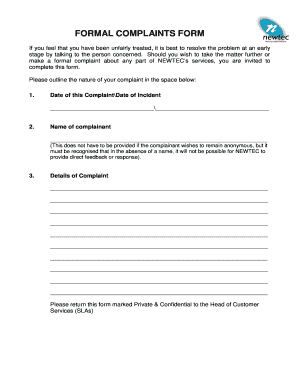 FORMAL COMPLAINTS FORM - bNewtecb - newtec ac