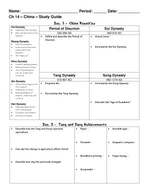 Name Period Date China Study Guide - Freewaltcom Fill ... Name Period Date China Study Guide - Freewaltcom Fill ...