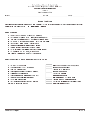 Second Conditional We can bformb improbable conditionals with the bb - pablolivas uanl