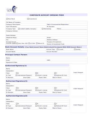 support for corporate account opening in the uk