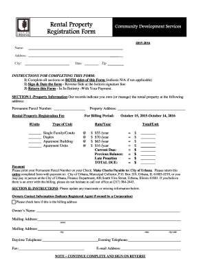 Gantt chart word - Rental Registration Form - City of Urbana - urbanaillinois