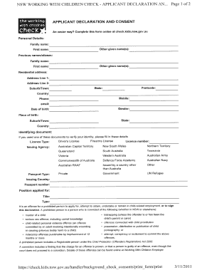 NSW WORKING WITH CHILDREN CHECK - APPLICANT ...