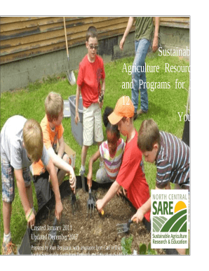 Sustainable Agriculture Resources and Programs for K-12