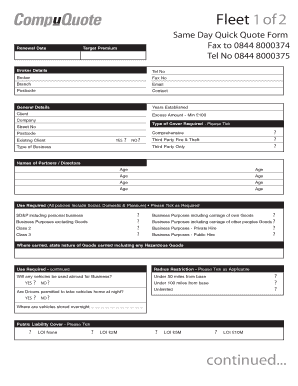 Fleet 1of2 - Bollington Underwriting - compucar-insurance co