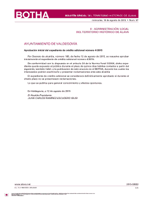 Aprobaci n inicial del expediente de cr dito adicional n mero 4 ...