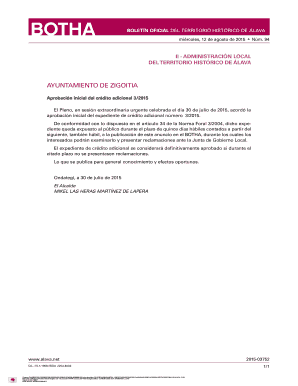 Aprobaci n inicial del cr dito adicional 3/2015 ...