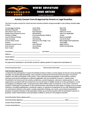 Parent consent form - Activity Consent Form amp Approval by Parents or Legal Guardian