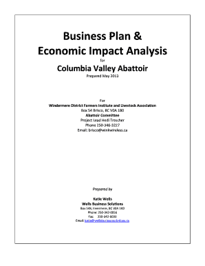 abattoir business plan pdf