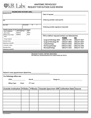 Request for outside slide review 042314 - UR Medicine - urmedicine