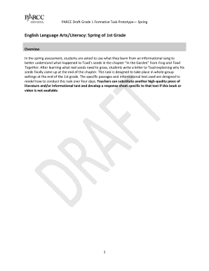 PARCC Draft Grade 1 Formative Task Prototype Spring - greenfield k12 oh