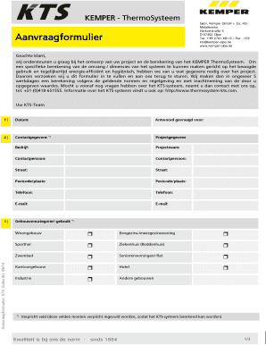 Gebr Kemper GmbH Co KG Aanvraagformulier