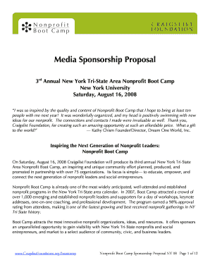 media sponsorship proposal template