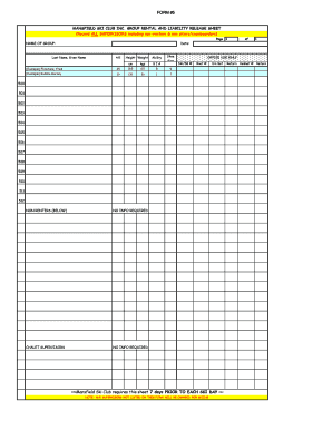 Student Supervisor Form - Mansfield Ski Club