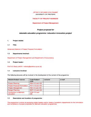 Sample rfp for consulting services - Project proposal Template - Uni Oldenburg