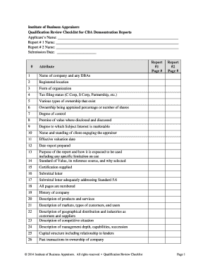 Fillable Online Go Iba Cba Demonstration Report Qualification