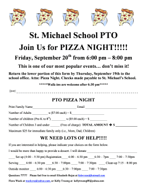 Final Pizza Night flyer - stmikes22003