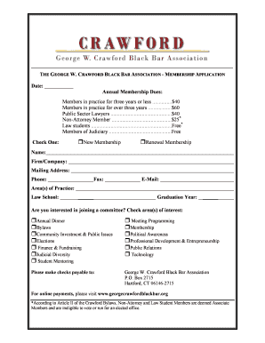 Crawford Membership Application Form - George W. Crawford ... - georgecrawfordblackbar