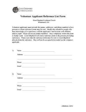 19 Printable professional reference list Forms and Templates - Fillable ...