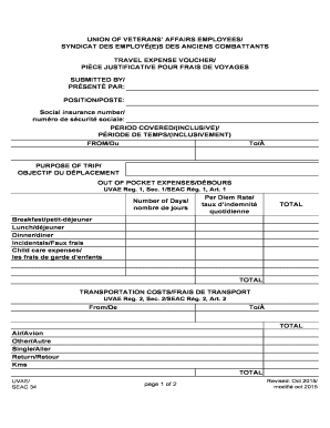 veterans affairs canada travel claim form