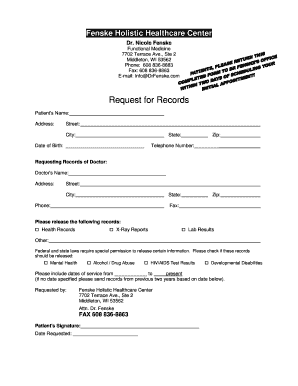 Request for Medical Records