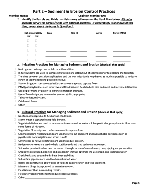 Fillable Online kingsriverwqc Part E Sediment & Erosion Control ...