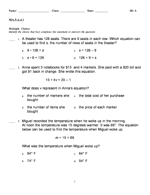 Math Quiz Form