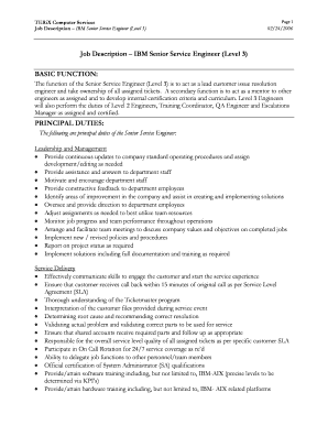 Job tracker template - Job Description Template - bTERiXb Computer Service