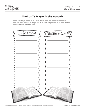 The Lord's Prayer in the Gospels (PDF) - Be My Disciples