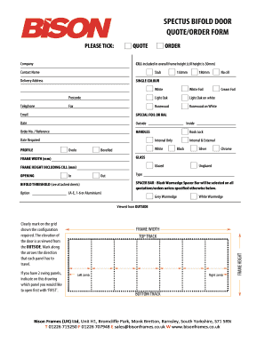 SPECTUS BIFOLD DOOR QUOTEORDER FORM - Bison Frames - bisonframes co