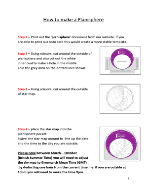 Fillable Online How to make a Planisphere Fax Email Print - pdfFiller