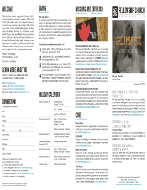 LEARN MORE ABOUT US HOLIDAY CALENDAR CONNECTING CARE - fellowshipknox