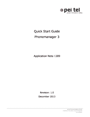 Quick Start Guide Phonemanager 3 - peitelde