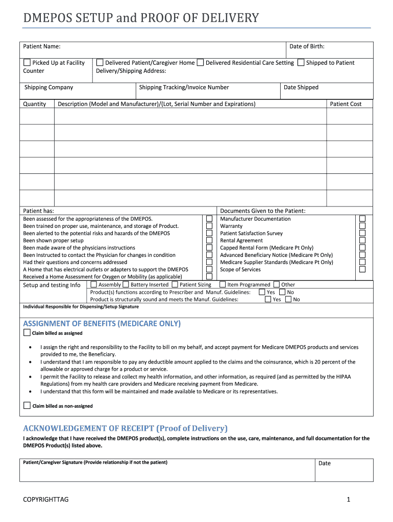 Proof Of Delivery Form Download - Fill Online, Printable, Fillable For Proof Of Delivery Template Word