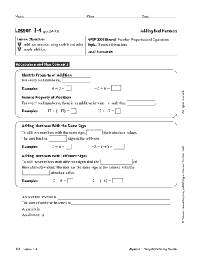 High school playbill bio examples - Inverse Property of Addition Adding Numbers With the Same - gator gatewayk12