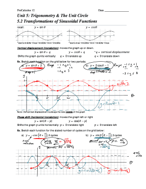 The unit circle pdf - Unit 5 Trigonometry & The Unit Circle