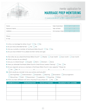 Marriage prep mentoring - Northwest Bible Church