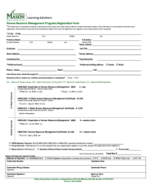 *This information is requested to maintain a permanent record of your non credit activity in Mason s student information system