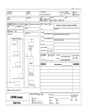 Order Form - CORRIM Company