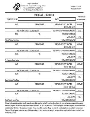 MILEAGE LOG SHEET - bangelushomehealthbbnetb