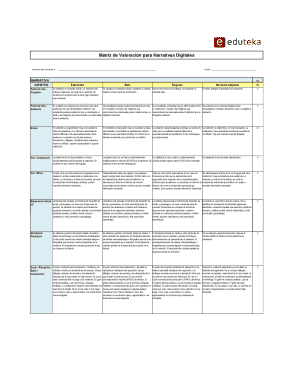 Matriz de valoracin para narrativas digitales
