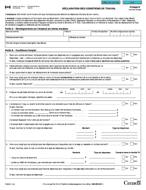 DCLARATION DES CONDITIONS DE TRAVAIL