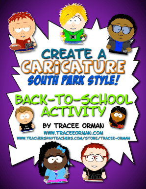 BackToSchoolCaricatureActivity Back to School Activity
