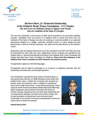 Fillable Online Download the Herbert Shaw Jr Memorial ...