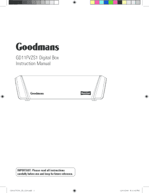 GD11FVZS1 Digital Box Instruction Manual - Goodmans.co.uk - goodmans co