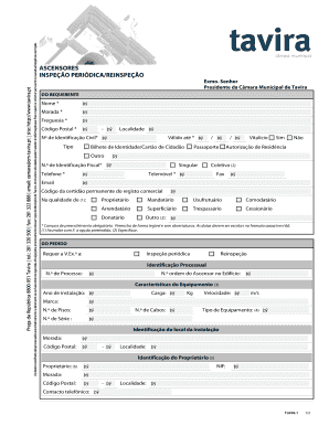 ASCENSORES INSPEO PERIDICAREINSPEO Exmo Senhor