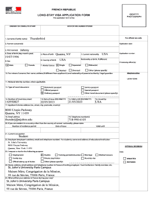 Letter of inquiry sample - Johnny Thunderbird39s Sample Completed bVisa Applicationb - stjohns