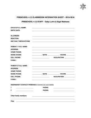 Classroom info sheet-gaby&amp