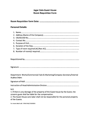 check in form for guest house