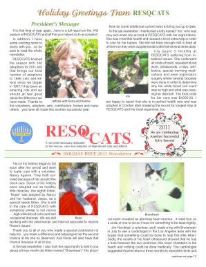 Holiday Greetings From RESQCATS - ResQcats.org - resqcats
